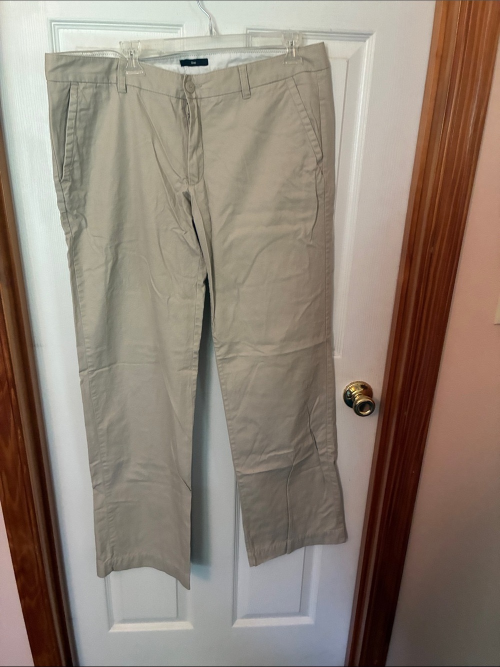 GAP Straight-Leg Chinos in Light Beige